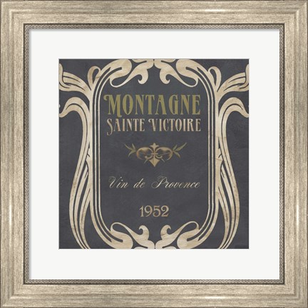 Framed Vintage Wine Labels V Print