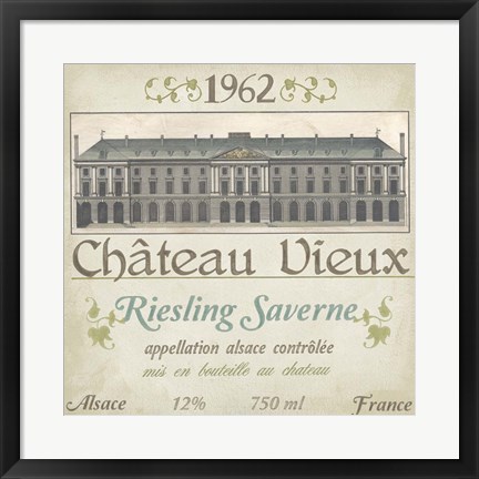 Framed Vintage Wine Labels VII Print