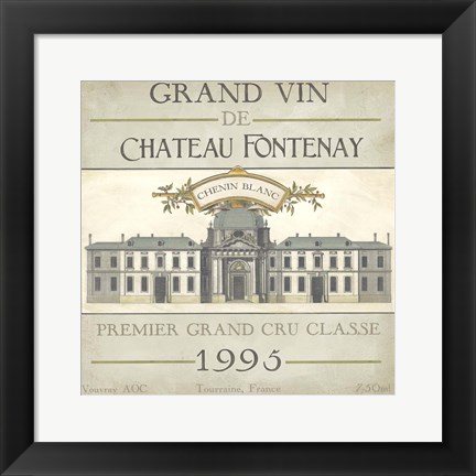 Framed Vintage Wine Labels IX Print