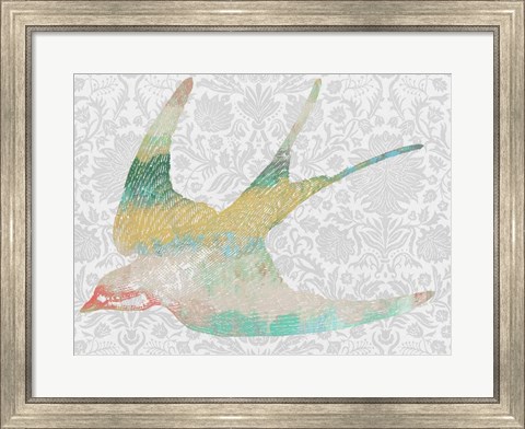 Framed Patterned Bird IV Print