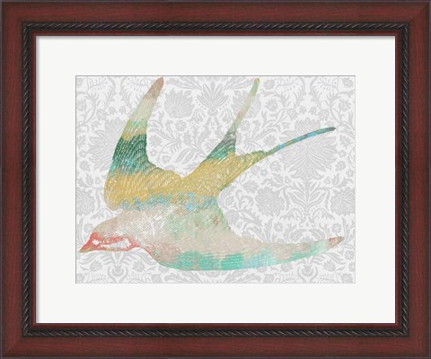 Framed Patterned Bird IV Print