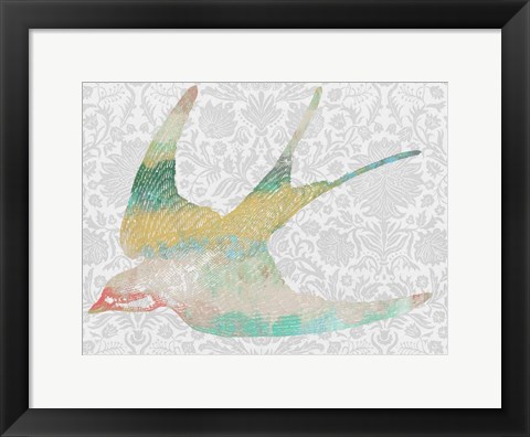 Framed Patterned Bird IV Print