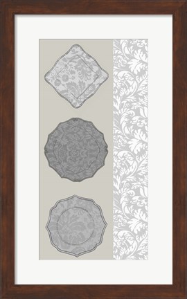Framed Linear Tableware II Print