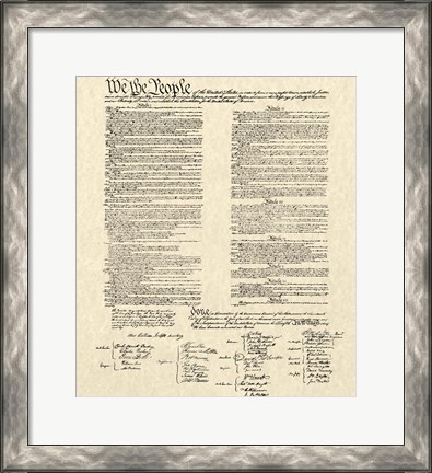 Framed Constitution Document Print
