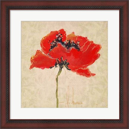 Framed Vivid Red Poppies III Print