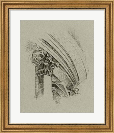 Framed Charcoal Architectural Study III Print