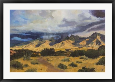 Framed Desert Mountain Light Print