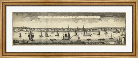 Framed South Prospect of the City of New York Print