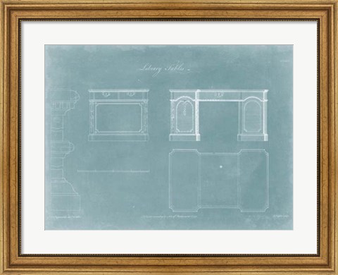 Framed Library Tables Print