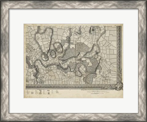 Framed Map of London Grid XVI Print