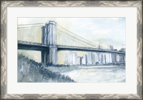 Framed City Bridge I Print