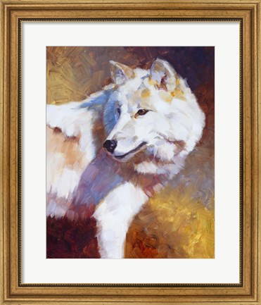 Framed White Wolf Print