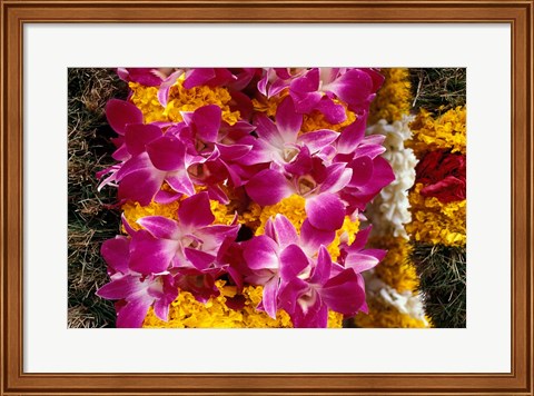 Framed Asia, Singapore. Flowers for sale Print