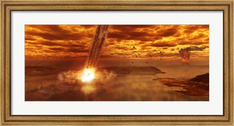 Framed artistic view of young Earth Print