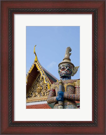 Framed Statue at The Grand Palace, Bangkok, Thailand Print