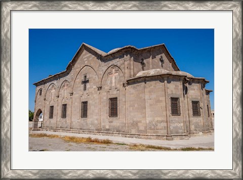 Framed Old abandoned church in Cappadocia, Central Anatolia, Turkey Print