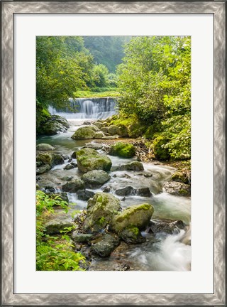Framed Waterfall and River, Rize, Black Sea Region of Turkey Print