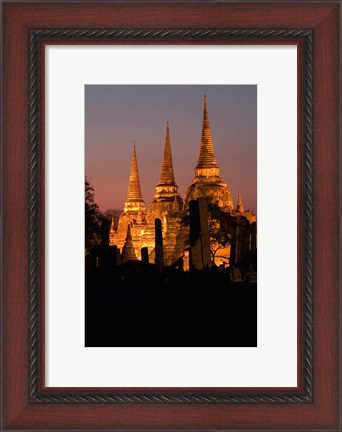 Framed Wat Phra Si Sanphet Temple , Ayutthaya, Thailand Print