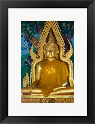 Framed Thailand, Ko Samui, Golden Buddha, Prayer House Print