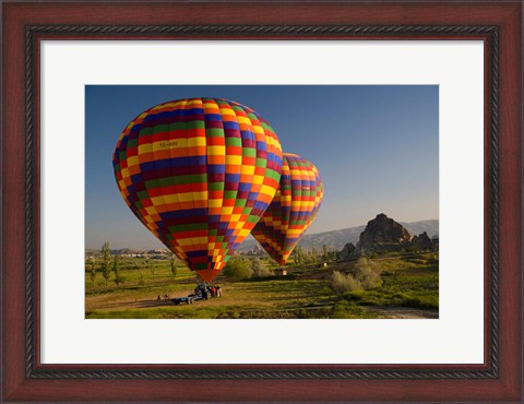 Framed Turkey in Cappadocia and hot air ballooning Print