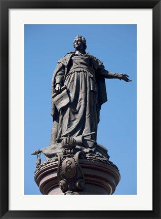 Framed Statue of Catherine the Great, Odessa, Ukraine Print