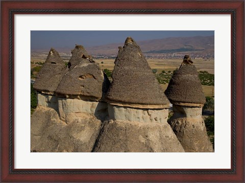 Framed Ash and Basalt Formations, Cappadoccia, Turkey Print