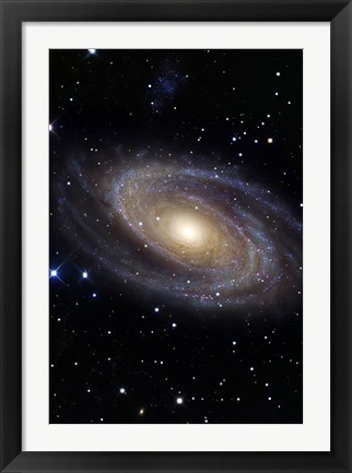 Framed Messier 81, A Spiral Galaxy in the Constellation Ursa Major Print