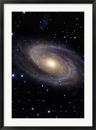 Framed Messier 81, A Spiral Galaxy in the Constellation Ursa Major Print