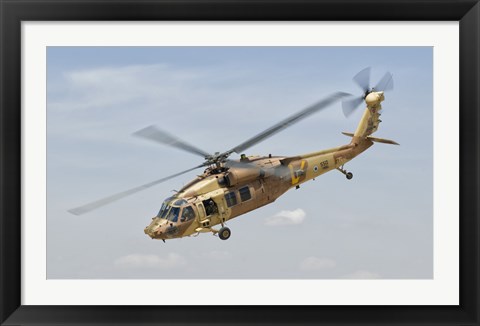 Framed Sikorsky UH-60 Black Hawk Yanshuf of the Israeli Air Force Print