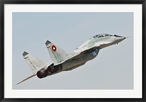 Framed MIG-29 of the Bulgarian Air Force Print