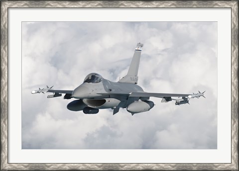 Framed F-16 from the Colorado Air National Guard in flight over Brazil Print