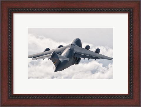 Framed C-17 Globemaster Above the Clouds Print