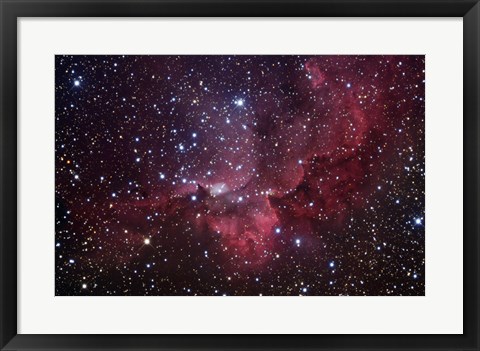 Framed Emission Nebula in the Constellation Cepheus (NGC 7380) Print