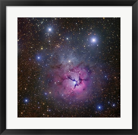 Framed Trifid Nebula located in Sagittarius Print