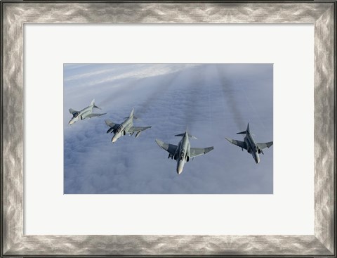 Framed Formation of Luftwaffe F-4F Phantom II&#39;s Print