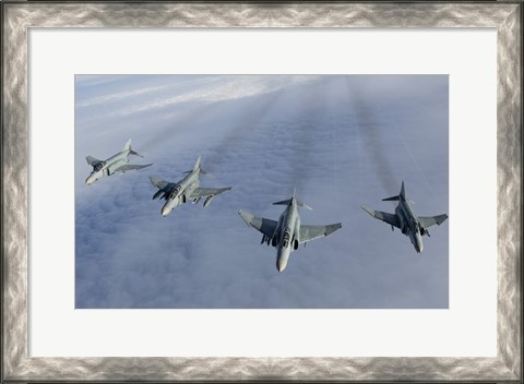 Framed Formation of Luftwaffe F-4F Phantom II&#39;s Print