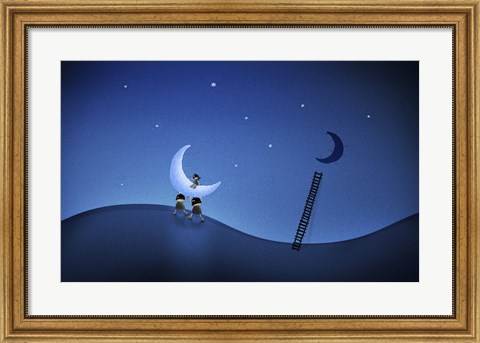 Framed Stealing the Moon Print