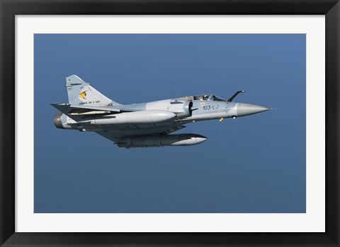 Framed Mirage 2000C of the French Air Force (side view) Print