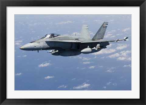 Framed CF-188A Hornet of the Royal Canadian Air Force (side view) Print