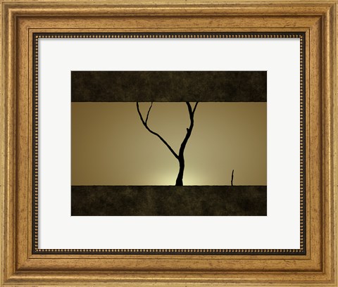 Framed Tree at Sunset Print