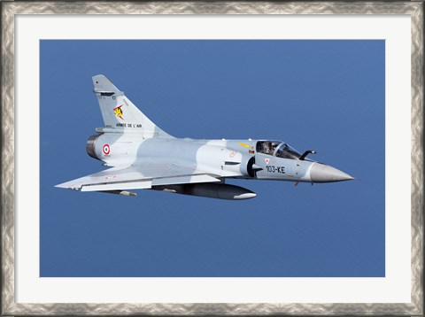 Framed Mirage 2000C of the French Air Force (blue &amp; white) Print