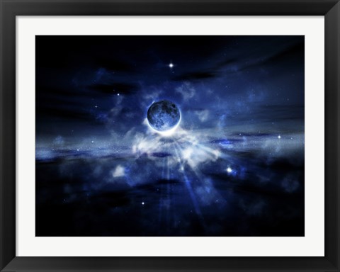 Framed Blue Planet Print