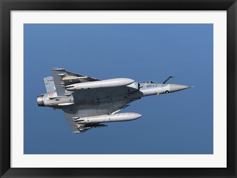 Framed Mirage 2000C of the French Air Force (bottom view) Print