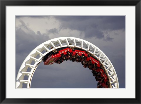 Framed Rollercoaster, Sea World, Gold Coast, Queensland, Australia Print