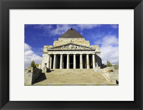 Framed Shrine of Remembrance, Melbourne, Victoria, Australia Print