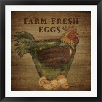 Framed Farm Fresh Eggs Print