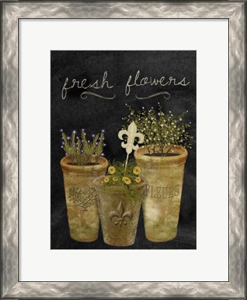 Framed Fresh Flowers I Print