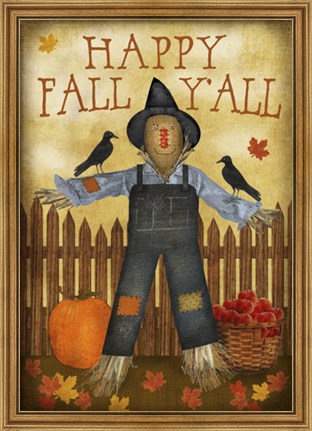 Framed Happy Fall Y&#39;all Print