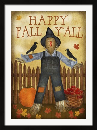 Framed Happy Fall Y&#39;all Print