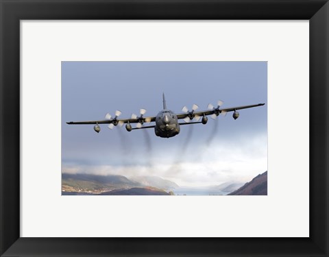 Framed MC-130P Combat Shadow Over Scotland Print